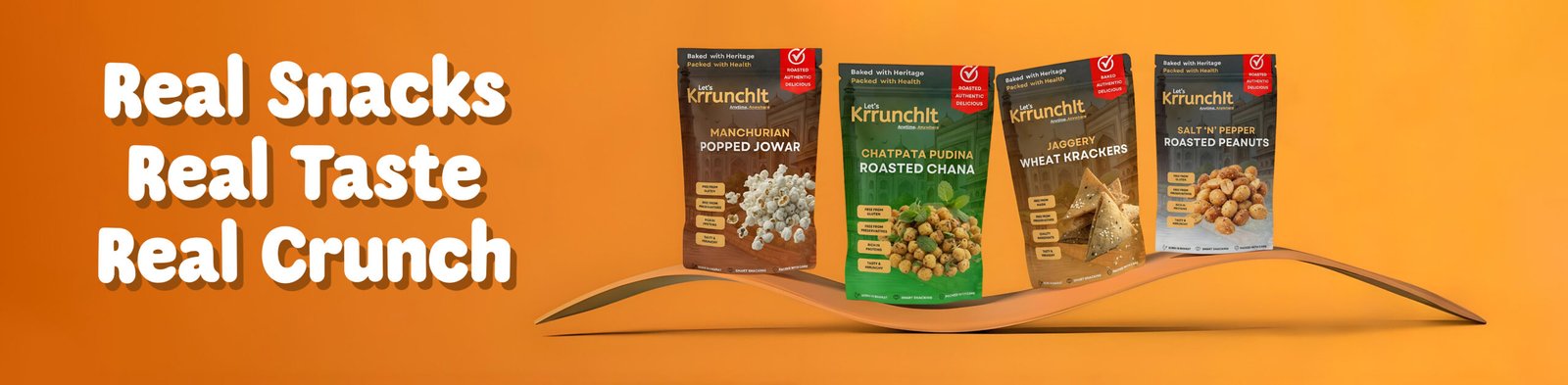 manchurian-popped-jowar,-chatpata-pudina-roasted-chana,-jaggery-wheat-krackers,-salt-'n'-pepper-roasted-peanuts-banner